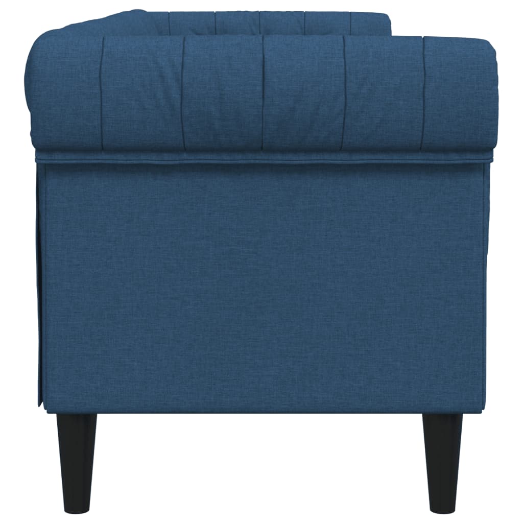 Driezitsbank Chesterfield-stijl stof blauw is nu te koop bij PeponiXL, paradijselijk wonen!