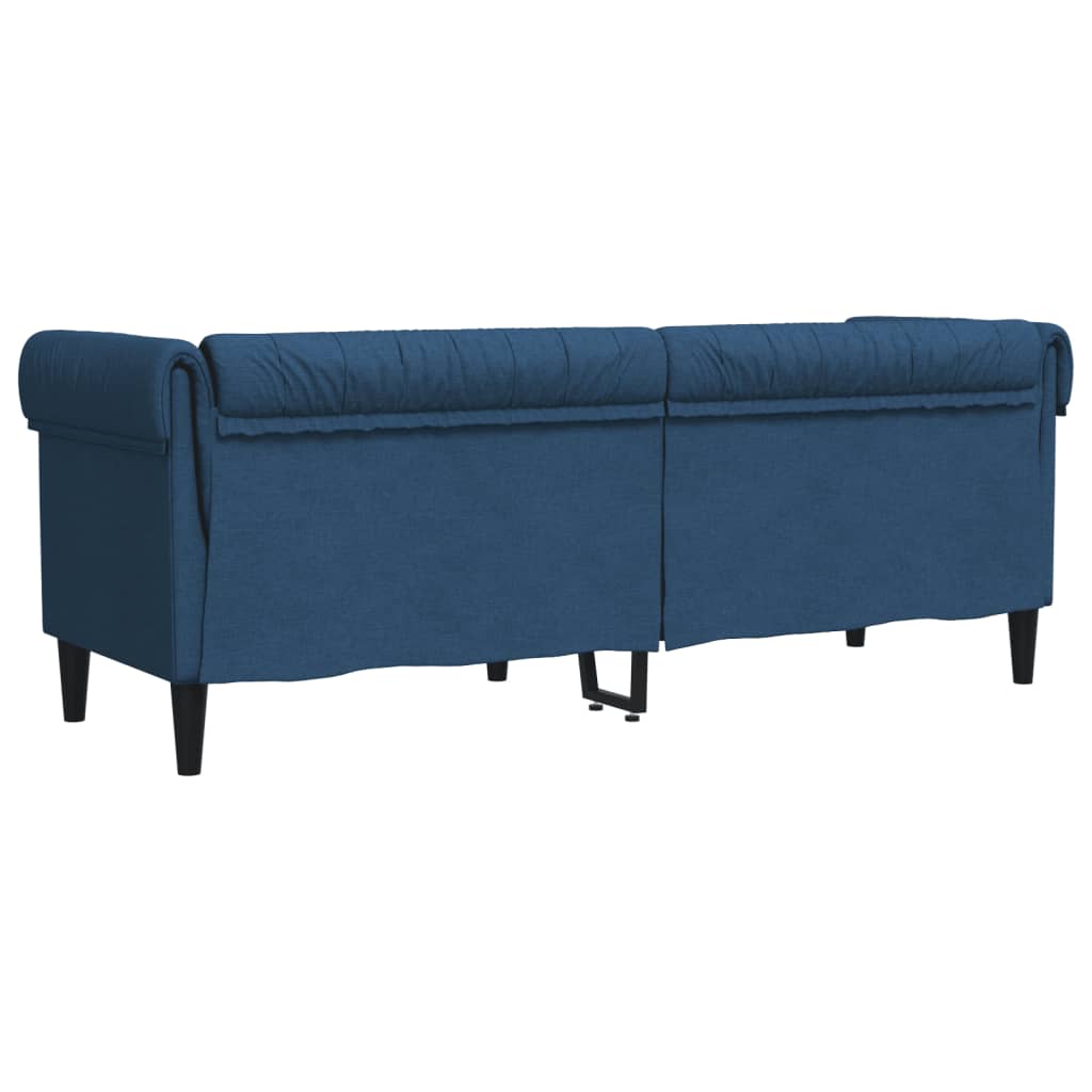 Driezitsbank Chesterfield-stijl stof blauw is nu te koop bij PeponiXL, paradijselijk wonen!