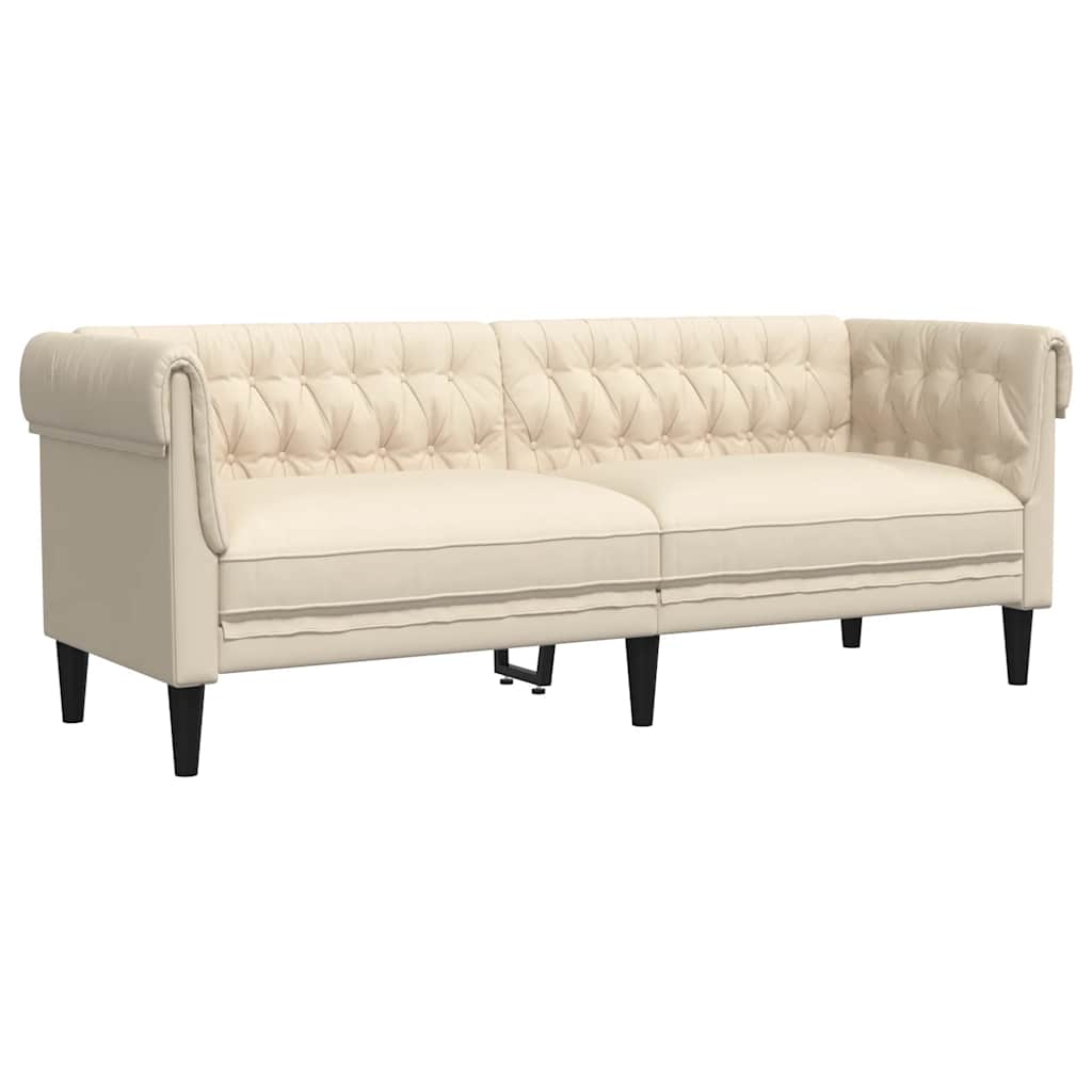 Driezitsbank Chesterfield-stijl linnen is nu te koop bij PeponiXL, paradijselijk wonen!