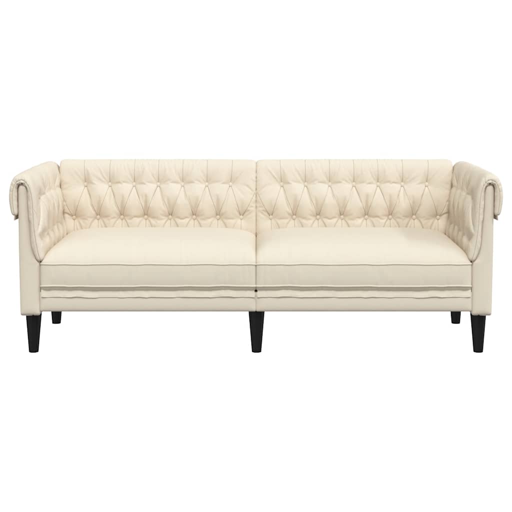 Driezitsbank Chesterfield-stijl linnen is nu te koop bij PeponiXL, paradijselijk wonen!