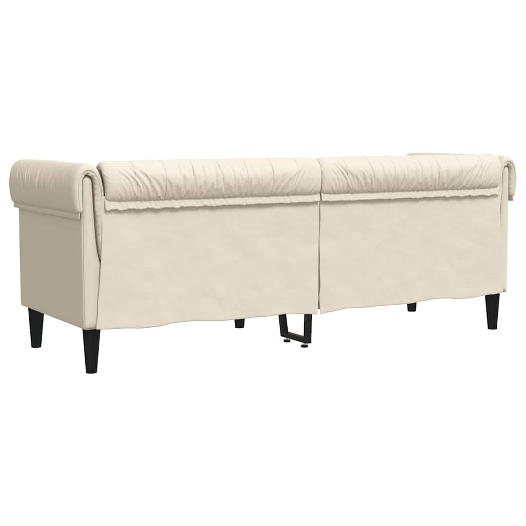 Driezitsbank Chesterfield-stijl linnen is nu te koop bij PeponiXL, paradijselijk wonen!
