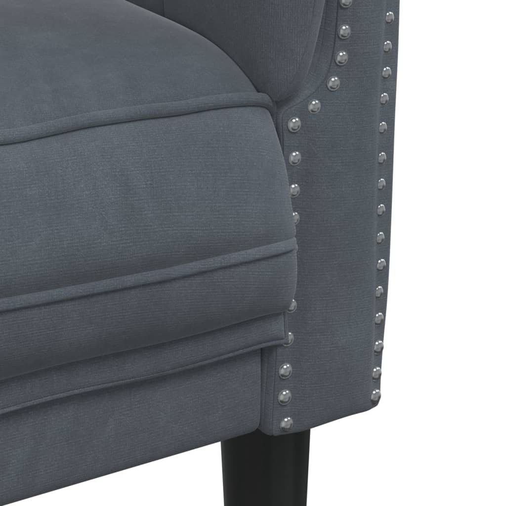 Fauteuil fluweel donkergrijs is nu te koop bij PeponiXL, paradijselijk wonen!