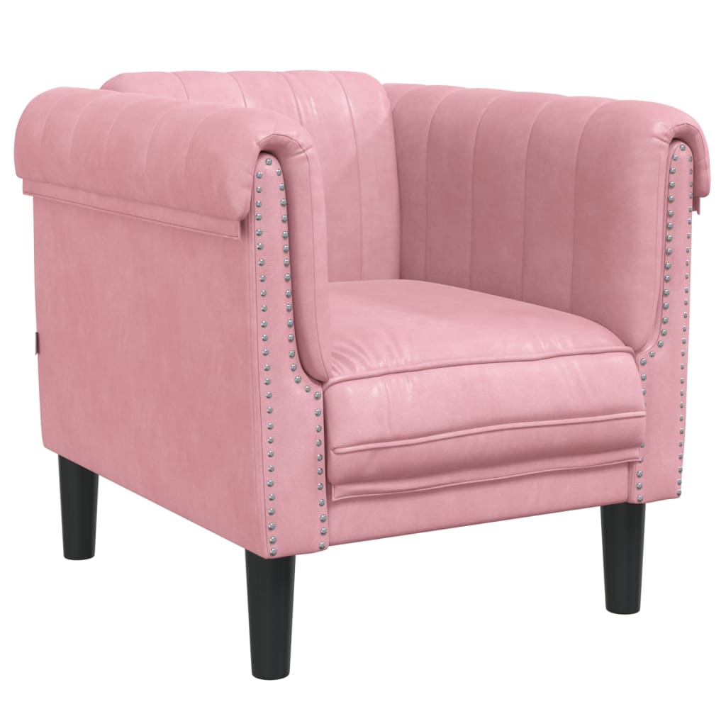 Fauteuil fluweel roze is nu te koop bij PeponiXL, paradijselijk wonen!