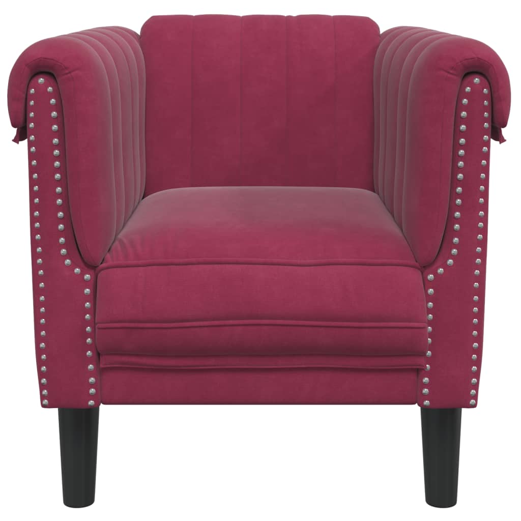 Fauteuil fluweel wijnrood is nu te koop bij PeponiXL, paradijselijk wonen!