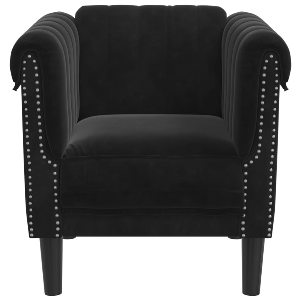 Fauteuil fluweel zwart is nu te koop bij PeponiXL, paradijselijk wonen!