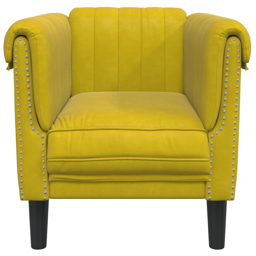 Fauteuil fluweel geel is nu te koop bij PeponiXL, paradijselijk wonen!