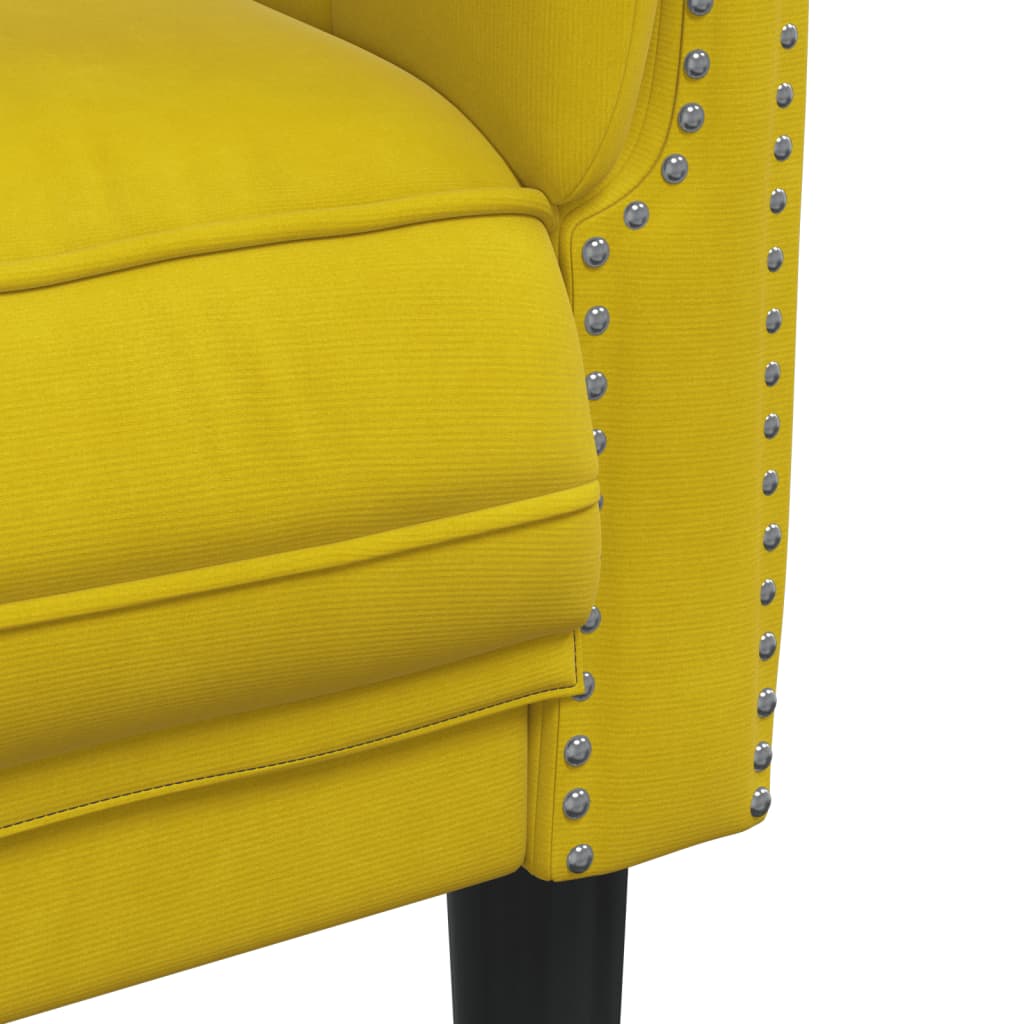 Fauteuil fluweel geel is nu te koop bij PeponiXL, paradijselijk wonen!