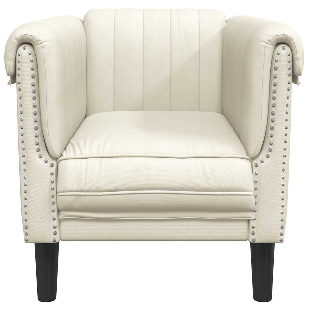 Fauteuil fluweel crèmekleurig is nu te koop bij PeponiXL, paradijselijk wonen!
