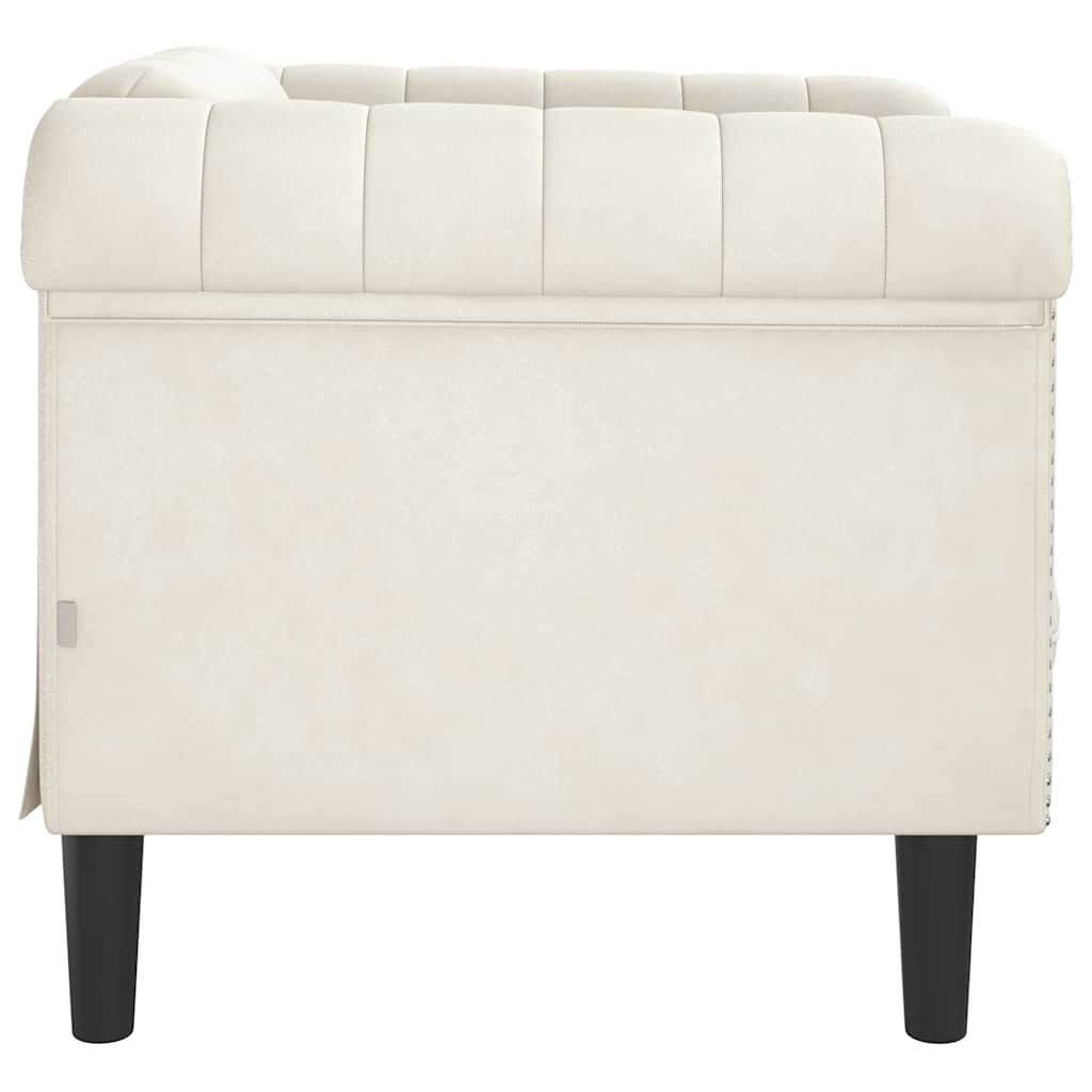 Fauteuil fluweel crèmekleurig is nu te koop bij PeponiXL, paradijselijk wonen!