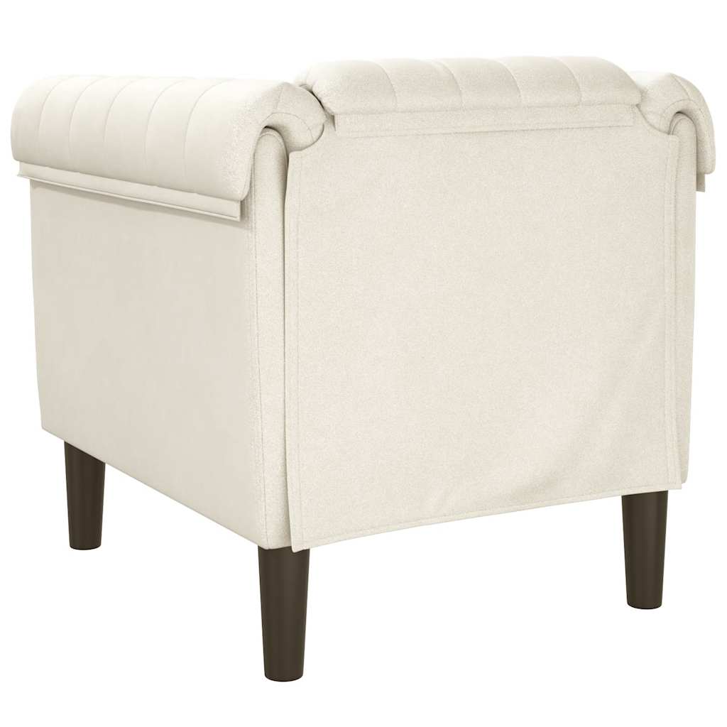 Fauteuil fluweel crèmekleurig is nu te koop bij PeponiXL, paradijselijk wonen!