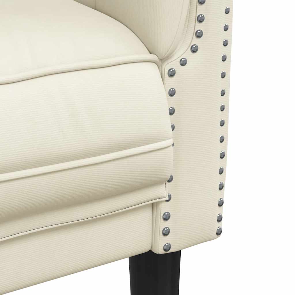Fauteuil fluweel crèmekleurig is nu te koop bij PeponiXL, paradijselijk wonen!