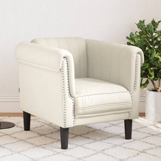 Fauteuil fluweel crèmekleurig is nu te koop bij PeponiXL, paradijselijk wonen!