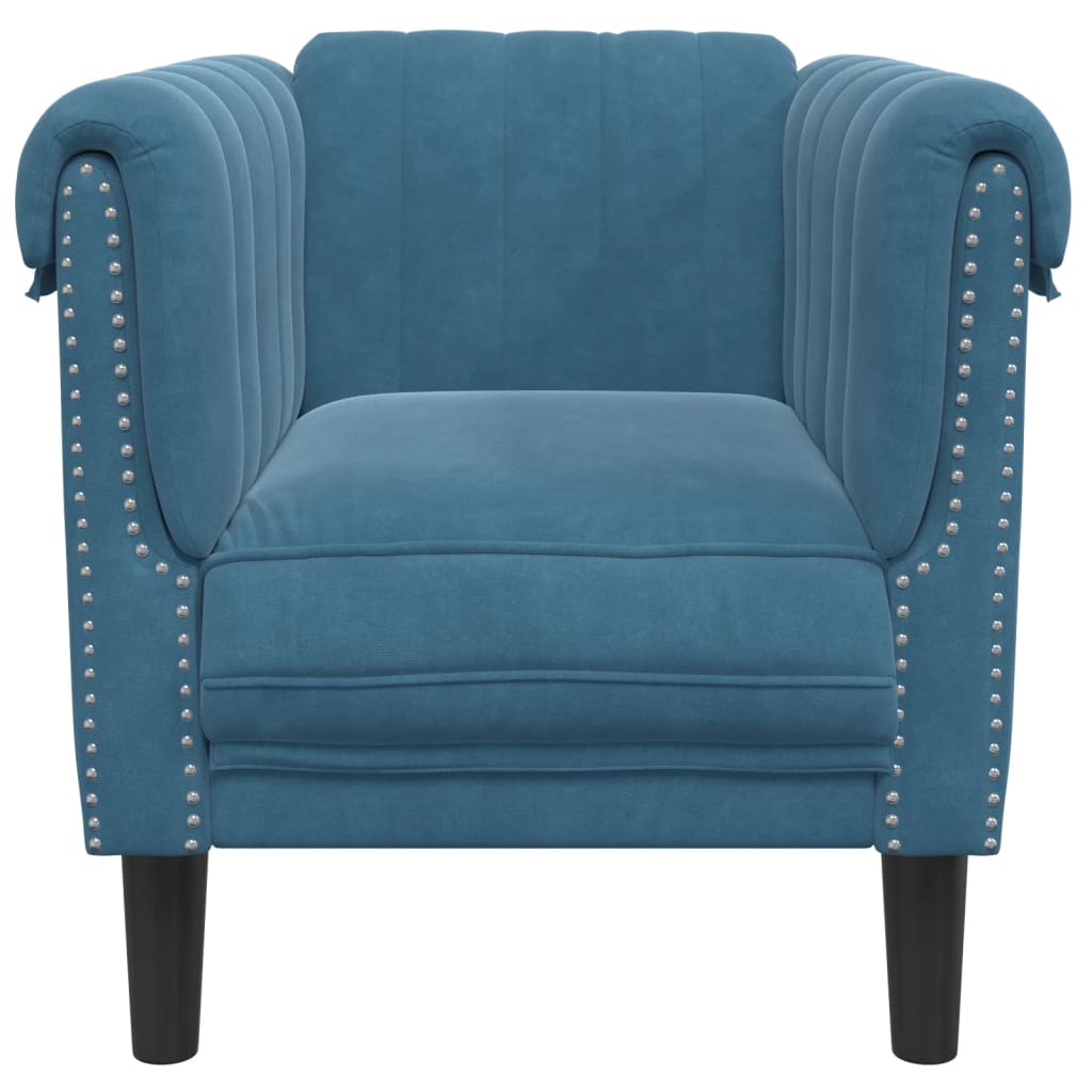 Fauteuil fluweel blauw is nu te koop bij PeponiXL, paradijselijk wonen!