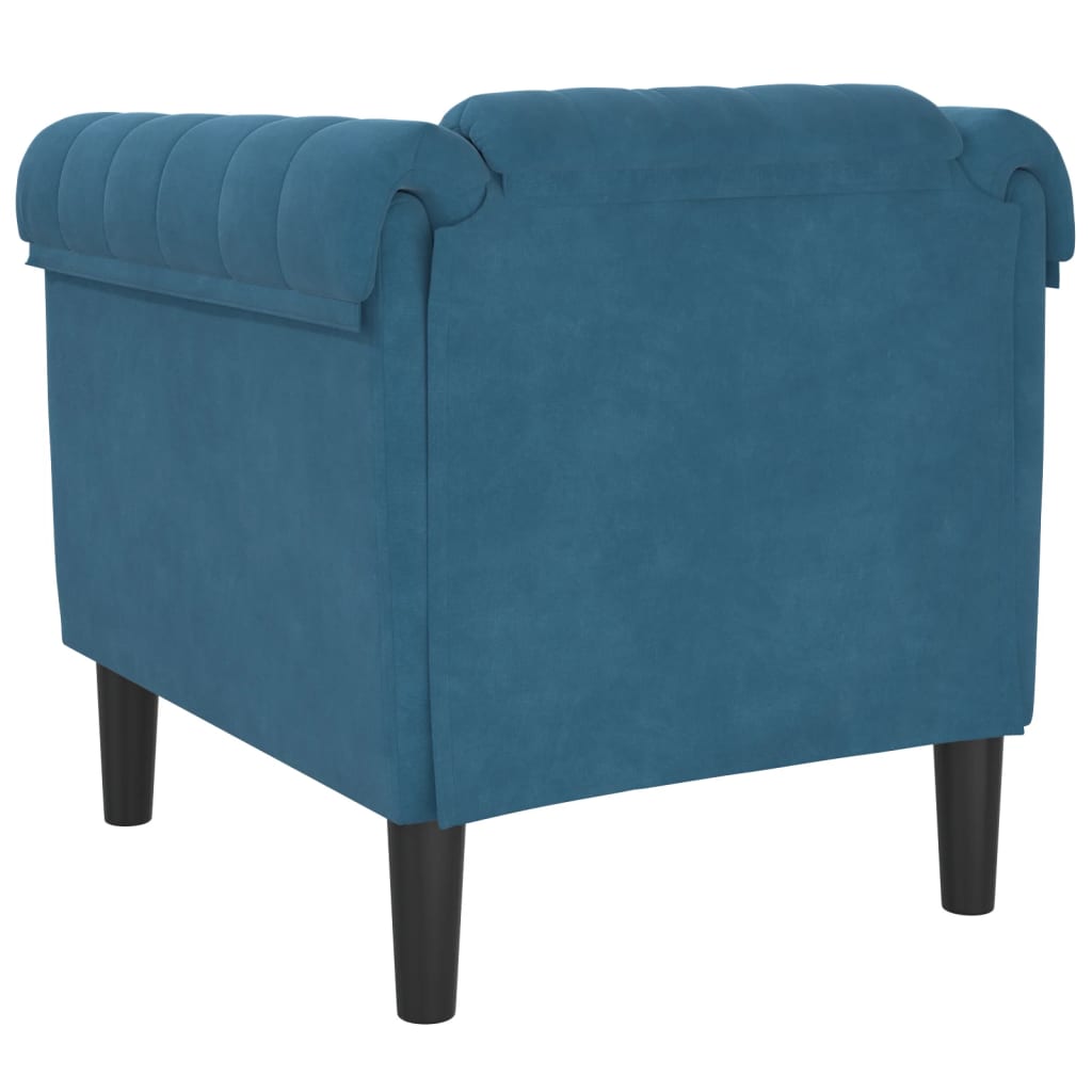 Fauteuil fluweel blauw is nu te koop bij PeponiXL, paradijselijk wonen!