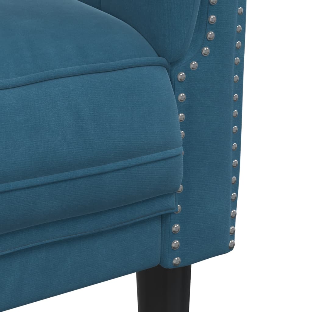 Fauteuil fluweel blauw is nu te koop bij PeponiXL, paradijselijk wonen!