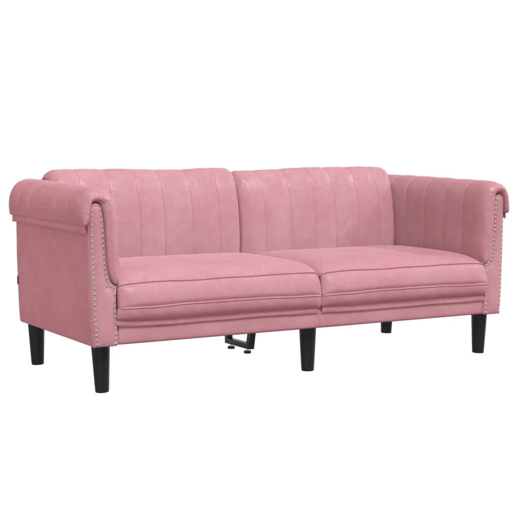 2-zitsbank fluweel roze is nu te koop bij PeponiXL, paradijselijk wonen!