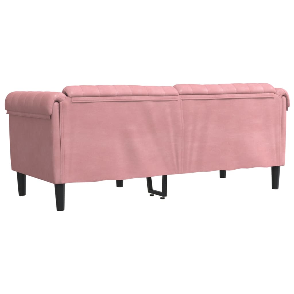 2-zitsbank fluweel roze is nu te koop bij PeponiXL, paradijselijk wonen!