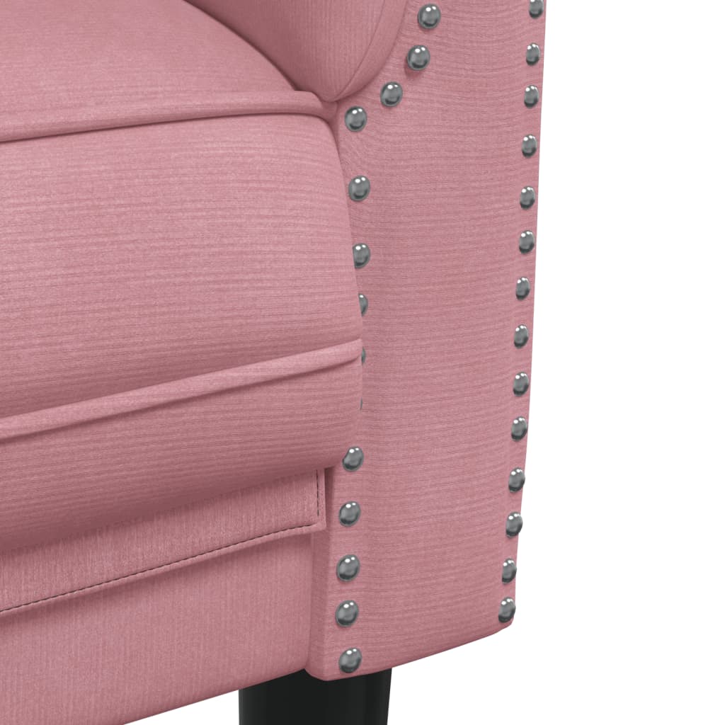 2-zitsbank fluweel roze is nu te koop bij PeponiXL, paradijselijk wonen!
