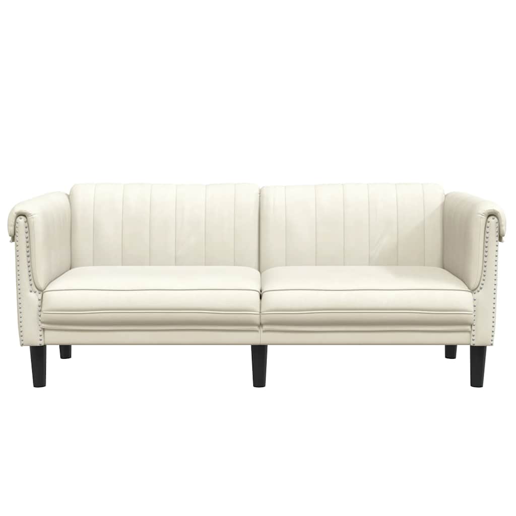 2-zitsbank fluweel crèmekleurig is nu te koop bij PeponiXL, paradijselijk wonen!