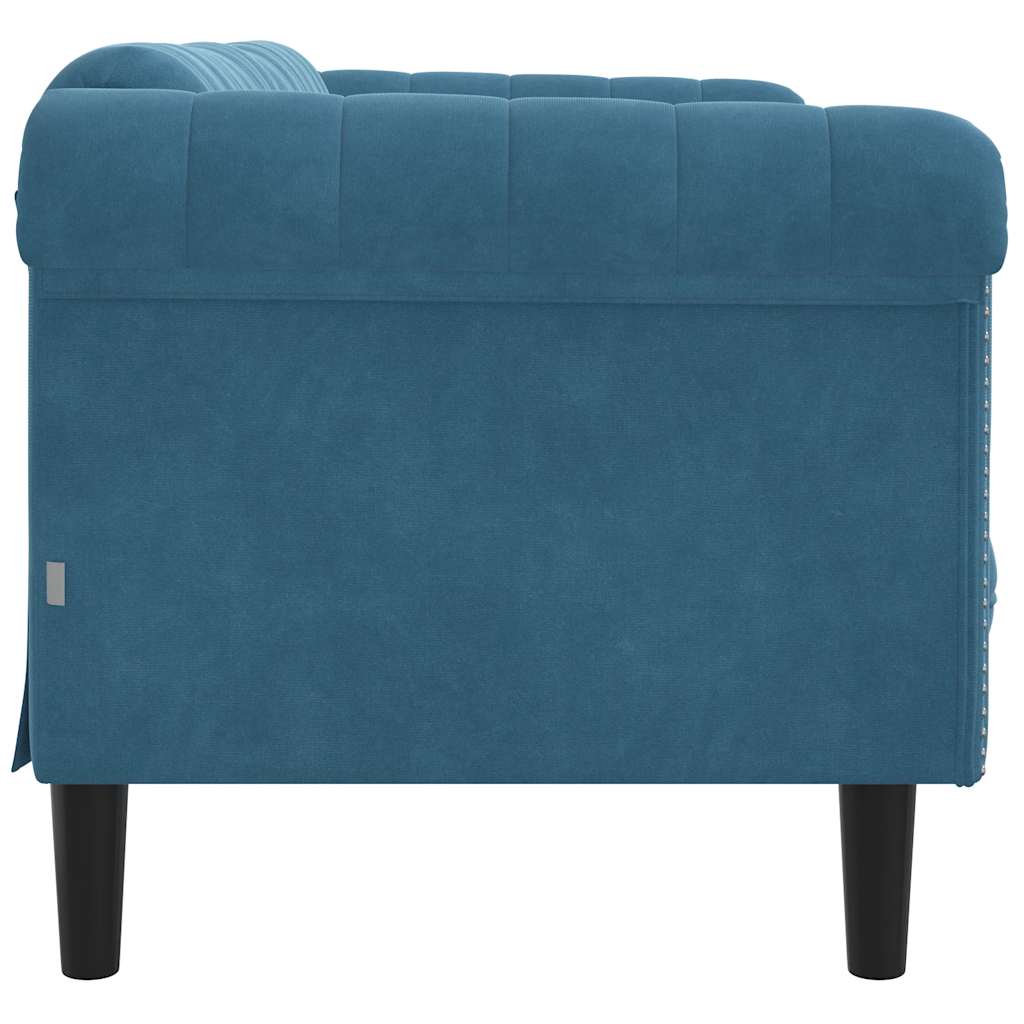2-zitsbank fluweel blauw is nu te koop bij PeponiXL, paradijselijk wonen!