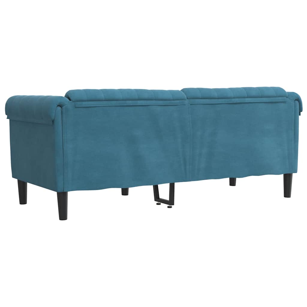 2-zitsbank fluweel blauw is nu te koop bij PeponiXL, paradijselijk wonen!