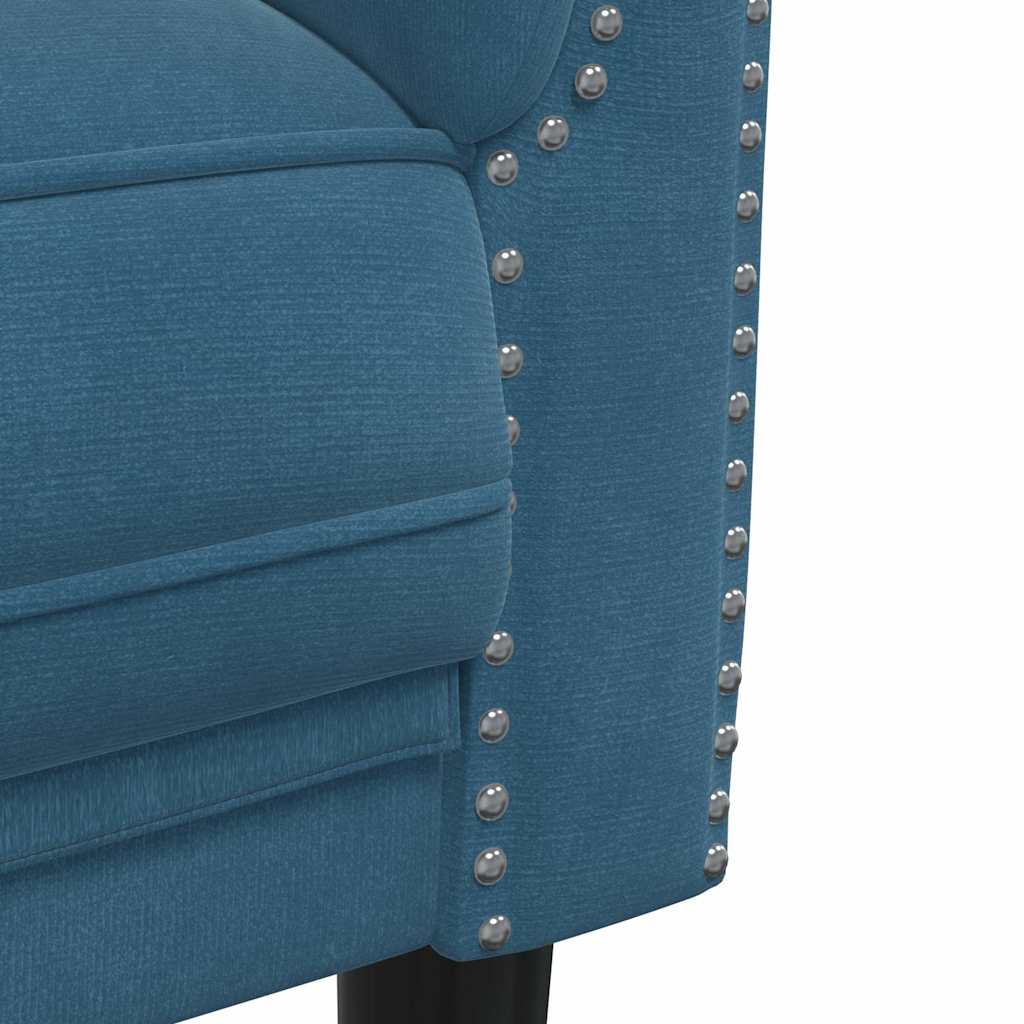 2-zitsbank fluweel blauw is nu te koop bij PeponiXL, paradijselijk wonen!