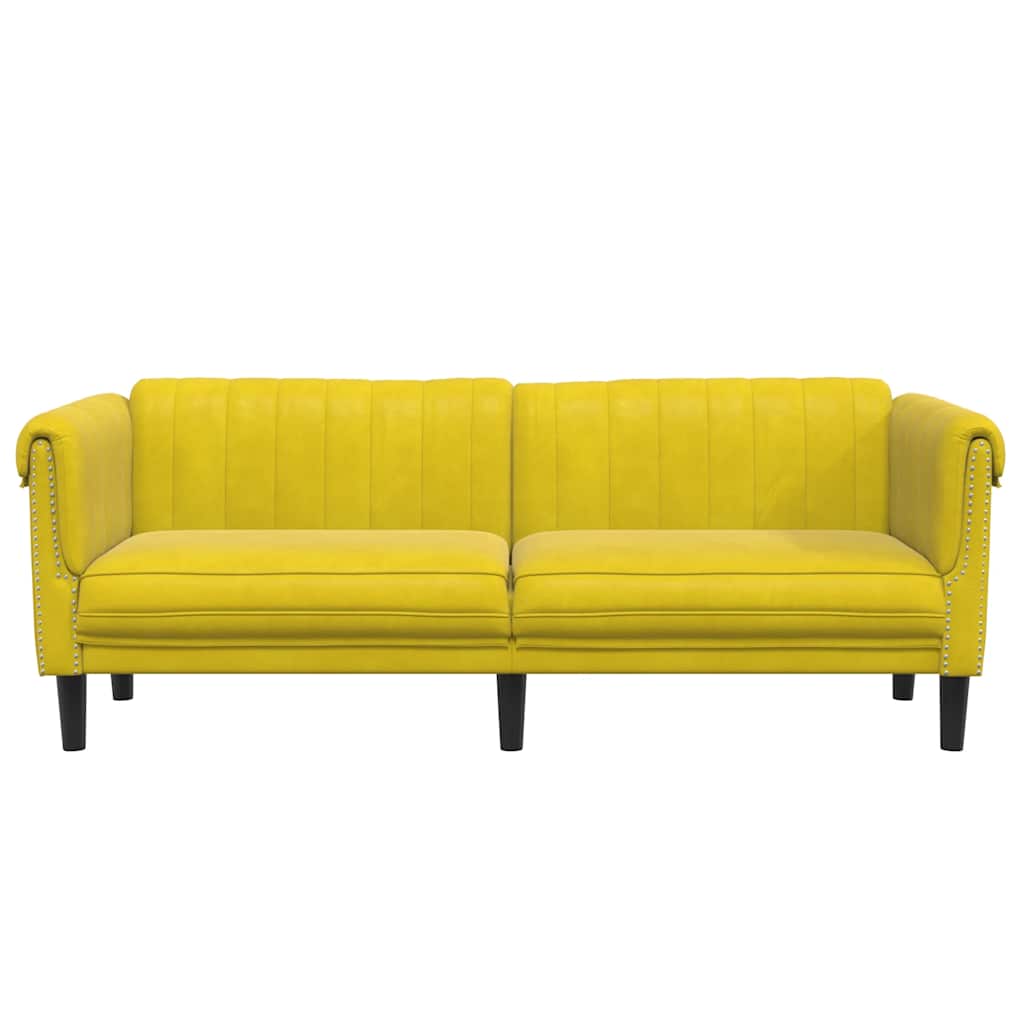 Driezitsbank fluweel geel is nu te koop bij PeponiXL, paradijselijk wonen!