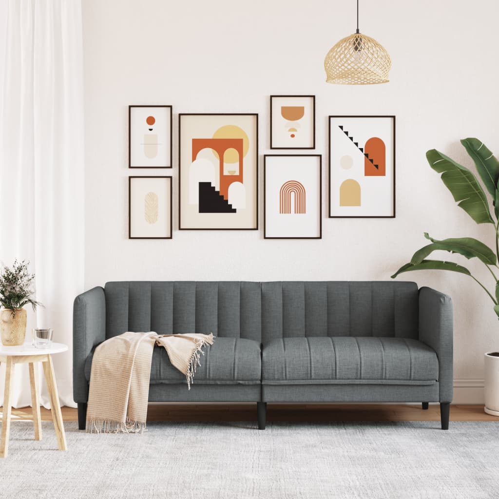 Tweezitsbank stof donkergrijs is nu te koop bij PeponiXL, paradijselijk wonen!