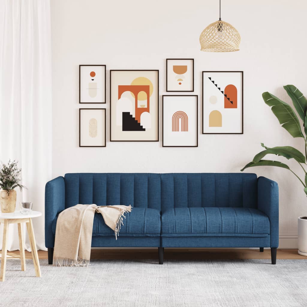 2-zitsbank stof blauw is nu te koop bij PeponiXL, paradijselijk wonen!