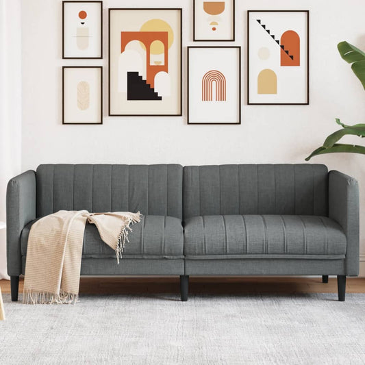 3-zitsbank stof donkergrijs is nu te koop bij PeponiXL, paradijselijk wonen!