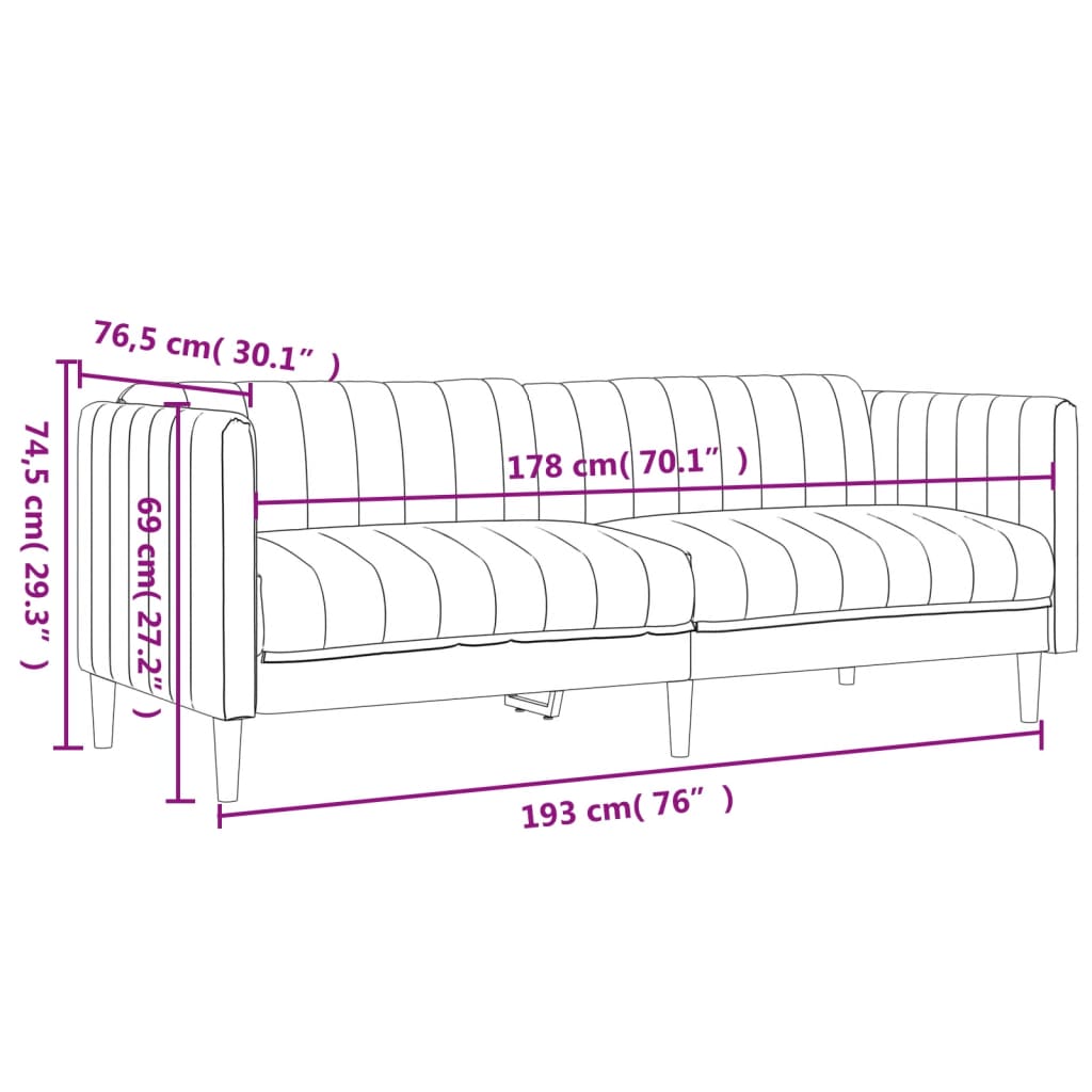 Driezitsbank stof donkerbruin is nu te koop bij PeponiXL, paradijselijk wonen!
