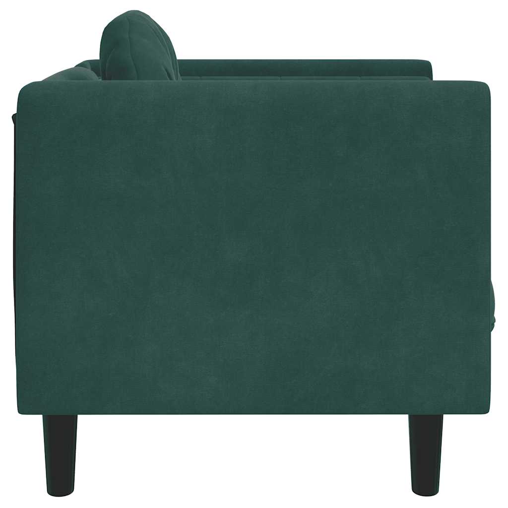 Fauteuil met kussen fluweel donkergroen is nu te koop bij PeponiXL, paradijselijk wonen!