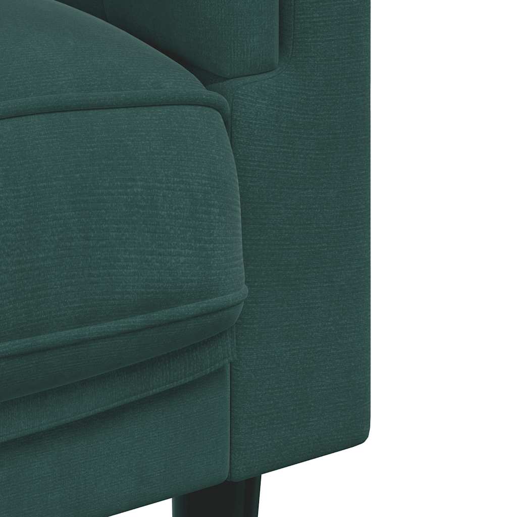 Fauteuil met kussen fluweel donkergroen is nu te koop bij PeponiXL, paradijselijk wonen!