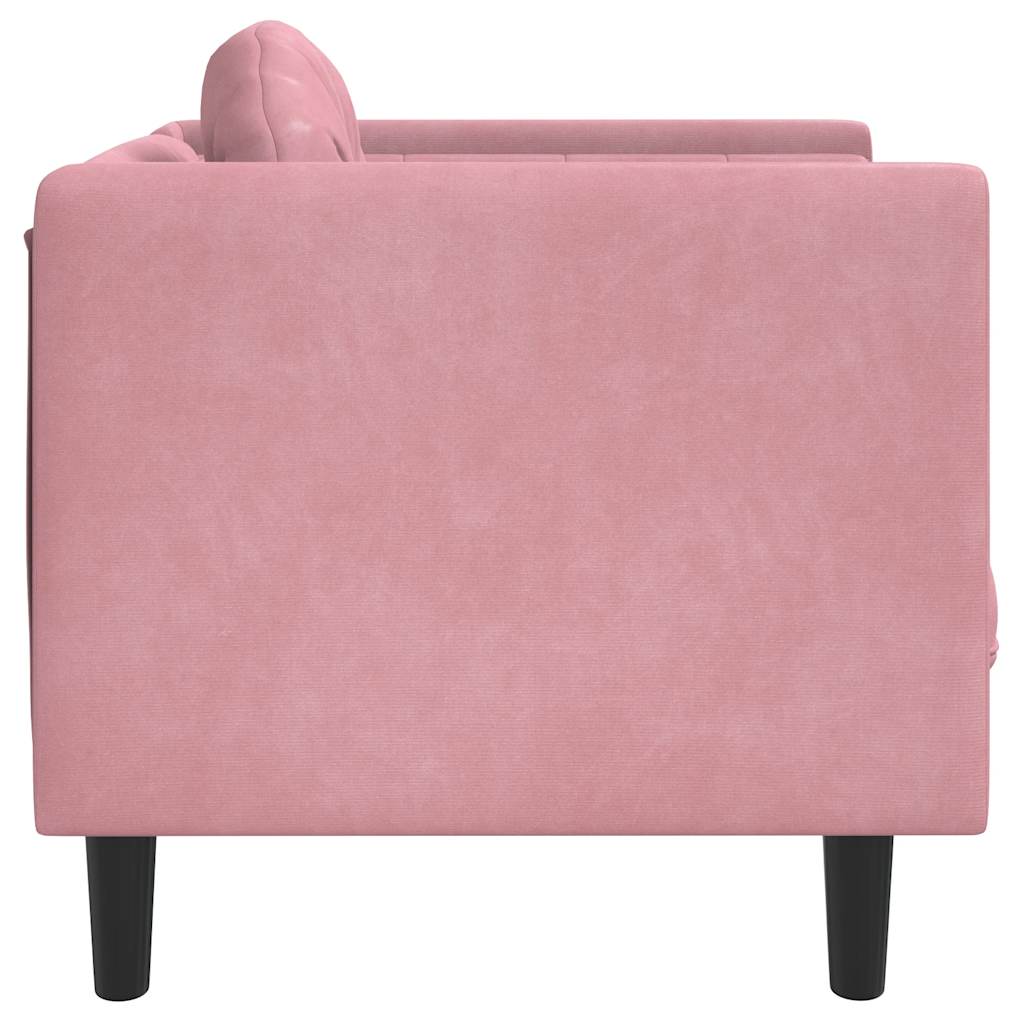 Fauteuil met kussen fluweel roze is nu te koop bij PeponiXL, paradijselijk wonen!