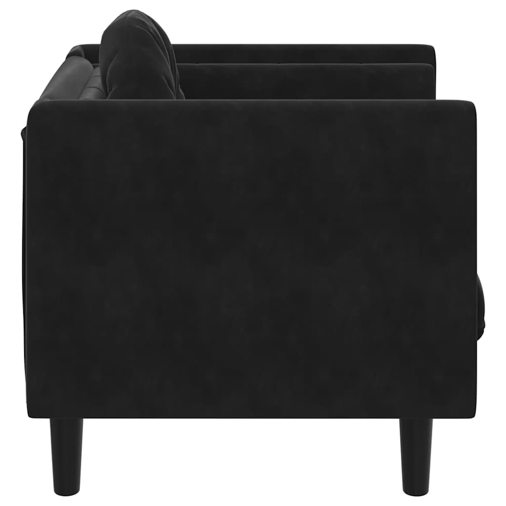 Fauteuil met kussen fluweel zwart is nu te koop bij PeponiXL, paradijselijk wonen!