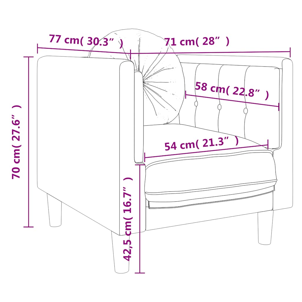 Fauteuil met kussen fluweel zwart is nu te koop bij PeponiXL, paradijselijk wonen!