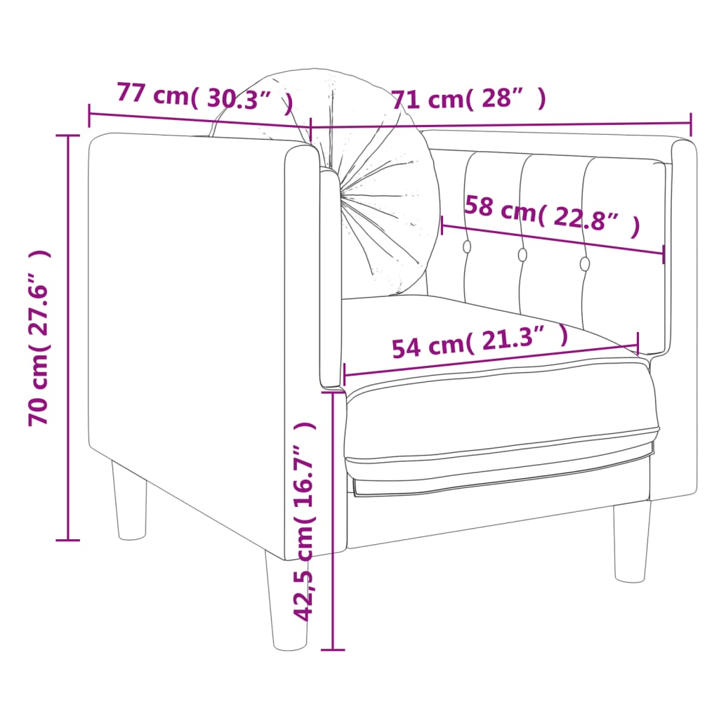 Fauteuil met kussen fluweel geel is nu te koop bij PeponiXL, paradijselijk wonen!