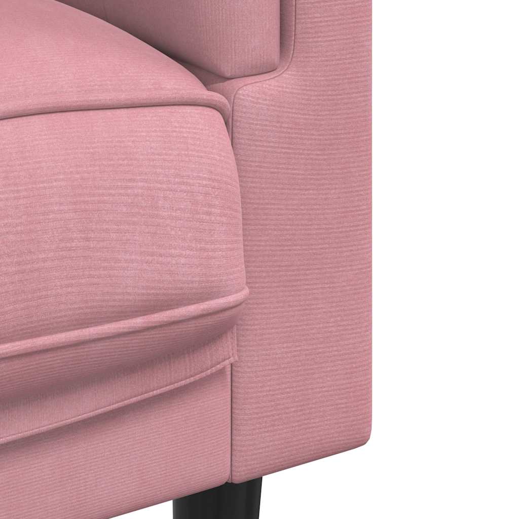 Bank met kussens 2-zits fluweel roze is nu te koop bij PeponiXL, paradijselijk wonen!
