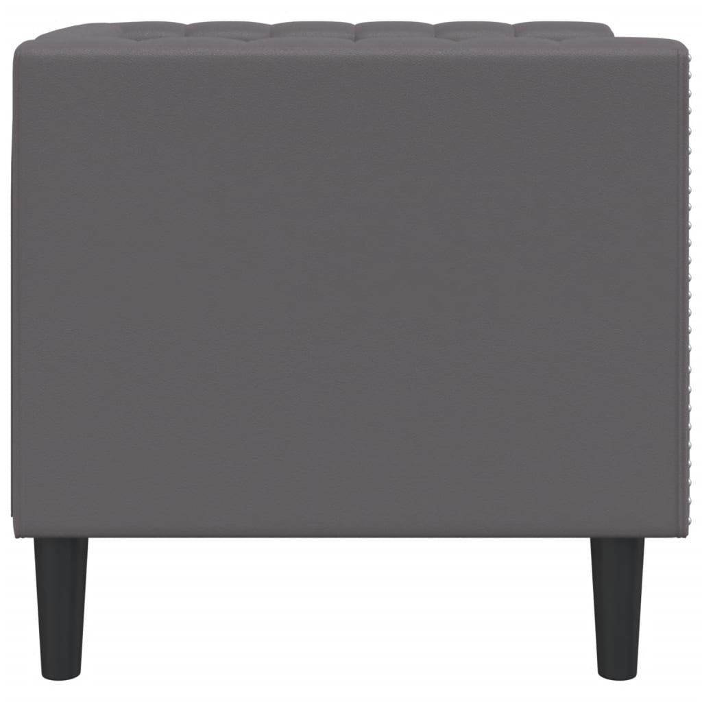 Fauteuil Chesterfield-stijl kunstleer grijs is nu te koop bij PeponiXL, paradijselijk wonen!