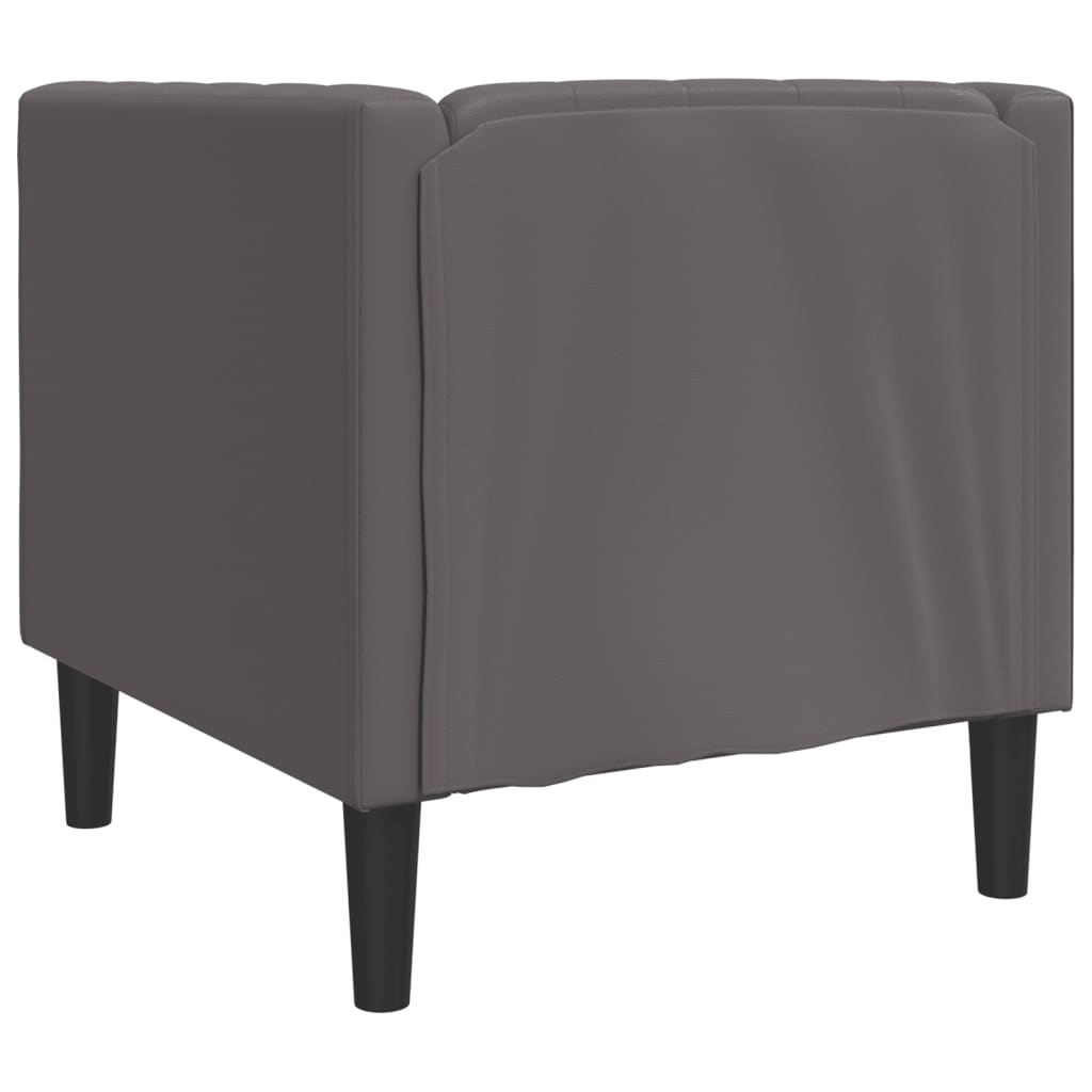 Fauteuil Chesterfield-stijl kunstleer grijs is nu te koop bij PeponiXL, paradijselijk wonen!