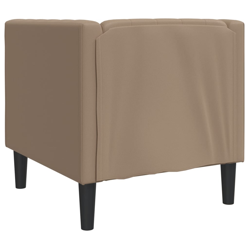Fauteuil Chesterfield-stijl kunstleer cappuccinokleurig is nu te koop bij PeponiXL, paradijselijk wonen!