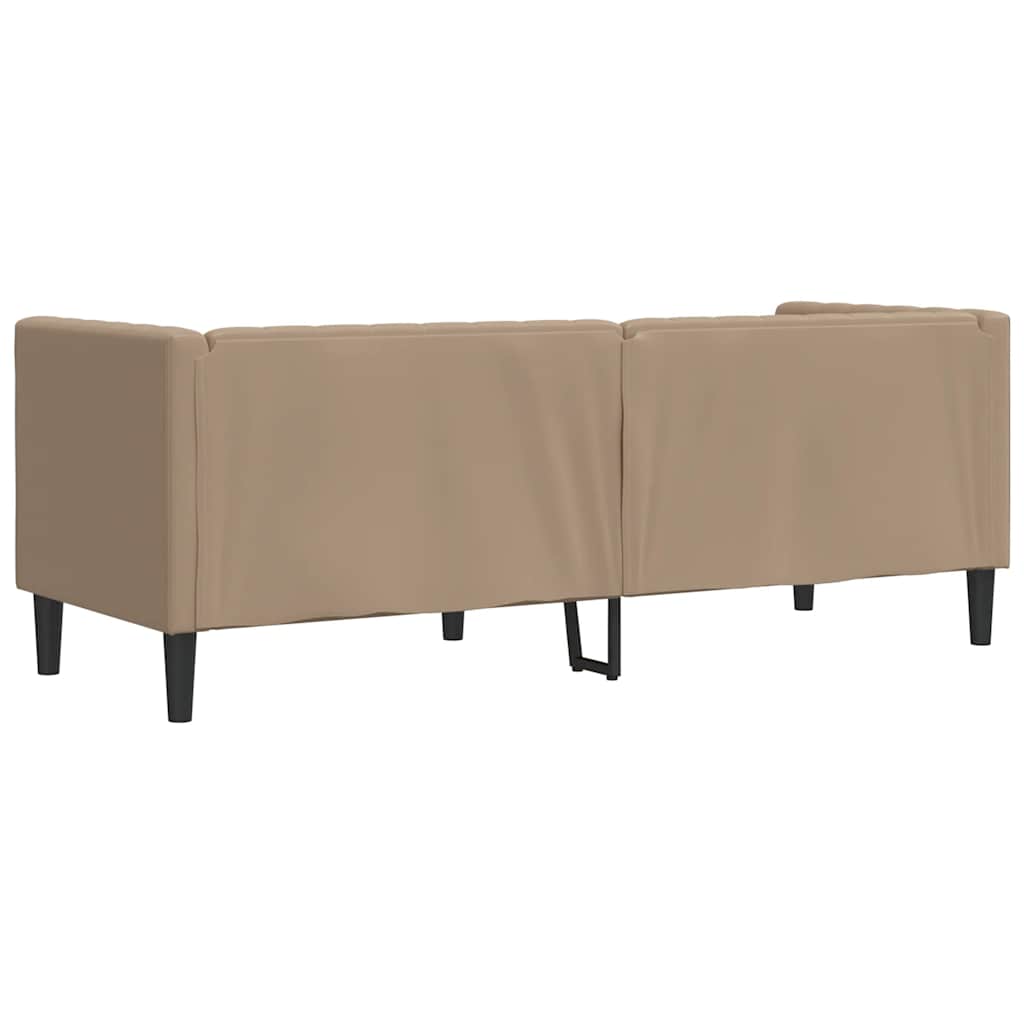 Driezitsbank Chesterfield-stijl kunstleer cappuccinokleurig is nu te koop bij PeponiXL, paradijselijk wonen!