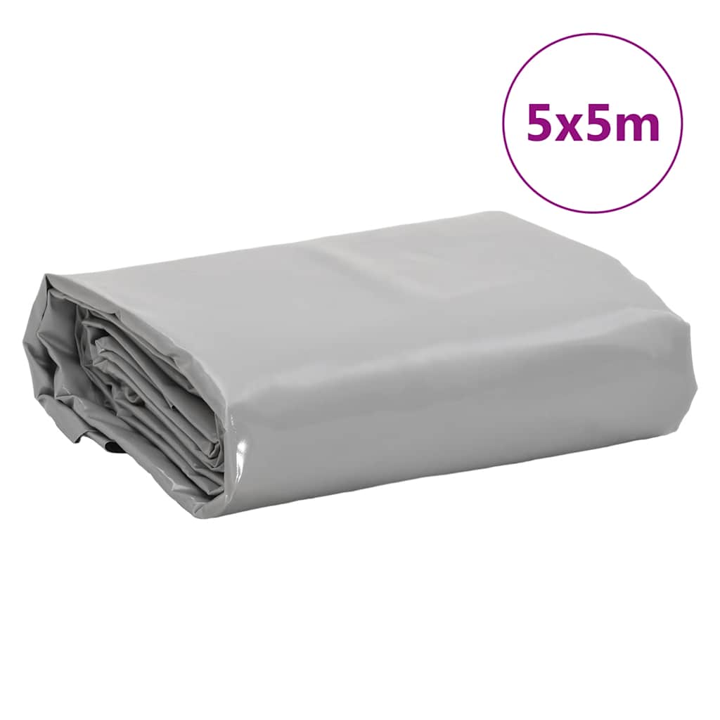 Dekzeil 650 g/m² 5x5 m grijs is nu te koop bij PeponiXL, paradijselijk wonen!