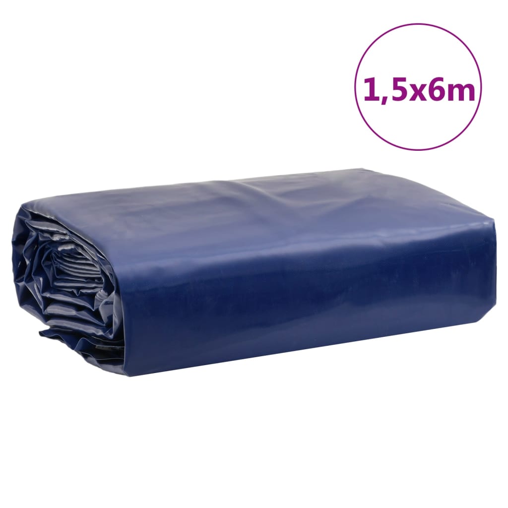 Dekzeil 650 g/m² 1,5x6 m blauw is nu te koop bij PeponiXL, paradijselijk wonen!