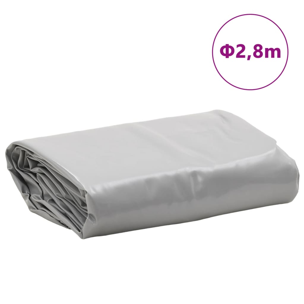Dekzeil 650 g/m² Ø 2,8 m grijs is nu te koop bij PeponiXL, paradijselijk wonen!