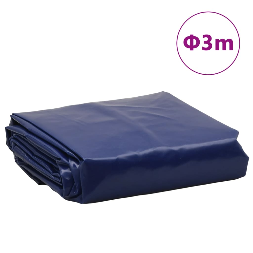 Dekzeil 650 g/m² Ø 3 m blauw is nu te koop bij PeponiXL, paradijselijk wonen!