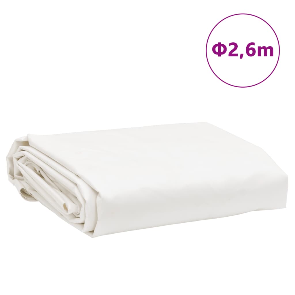 Dekzeil 650 g/m² Ø 2,6 m wit is nu te koop bij PeponiXL, paradijselijk wonen!