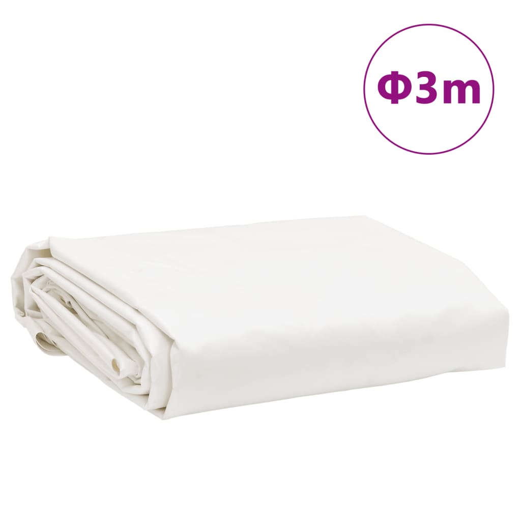 Dekzeil 650 g/m² Ø 3 m wit is nu te koop bij PeponiXL, paradijselijk wonen!