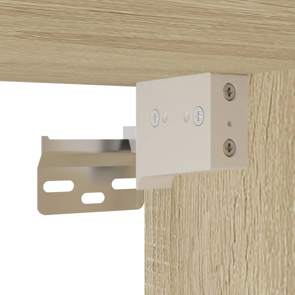 3-delige Badkamermeubelset bewerkt hout sonoma eikenkleurig is nu te koop bij PeponiXL, paradijselijk wonen!