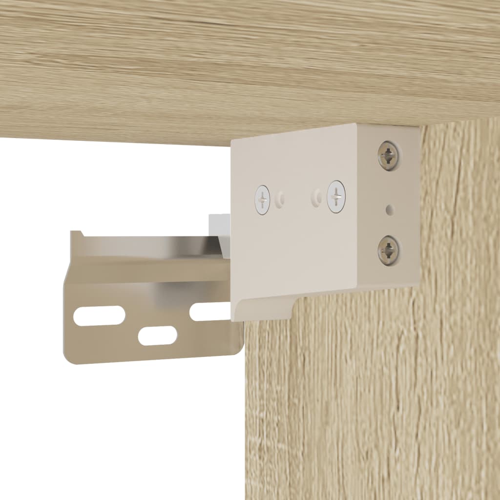 3-delige Badkamermeubelset bewerkt hout sonoma eikenkleurig is nu te koop bij PeponiXL, paradijselijk wonen!